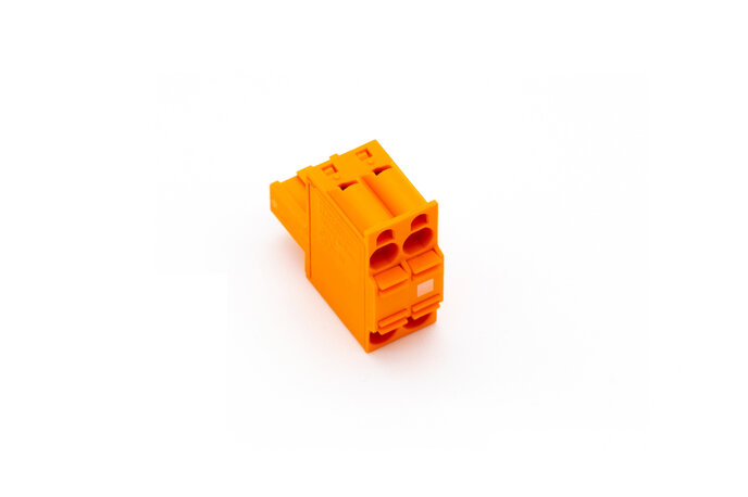 Push Steckklemme Orange 2fach